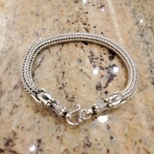 Mens 925 Silver Dragon bracelet